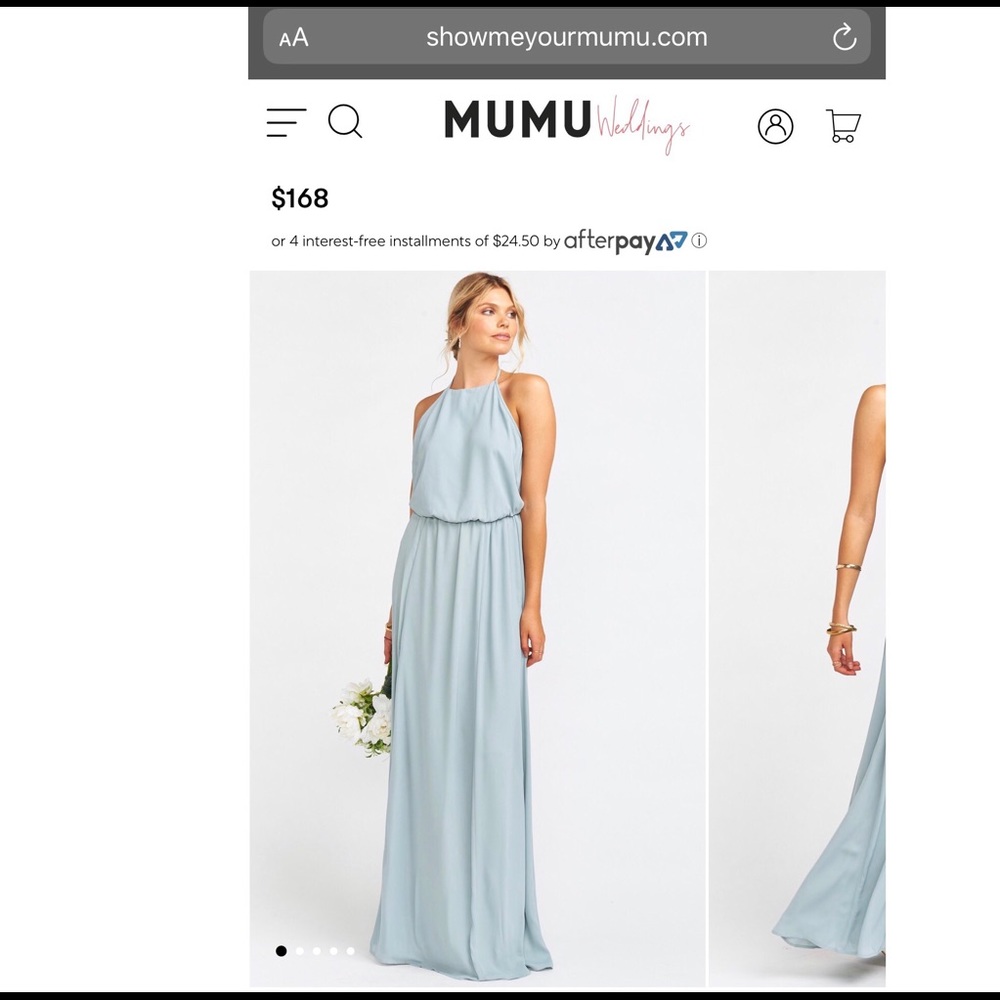 Show me your mumu dress. Color - silver sage crisp